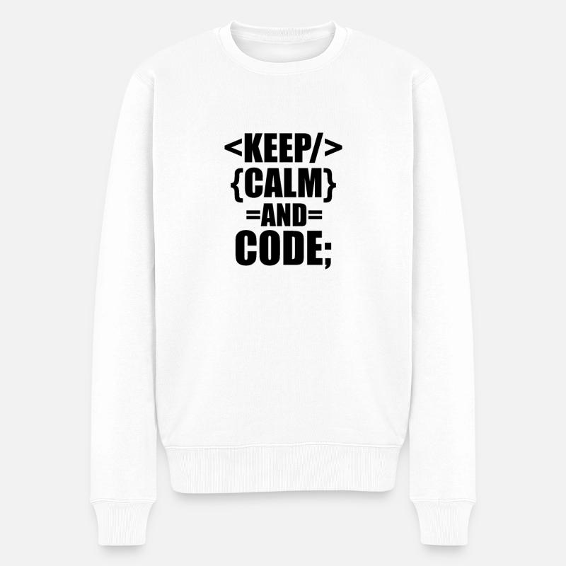 Software developer - Men's Premium Organic Jumper - white