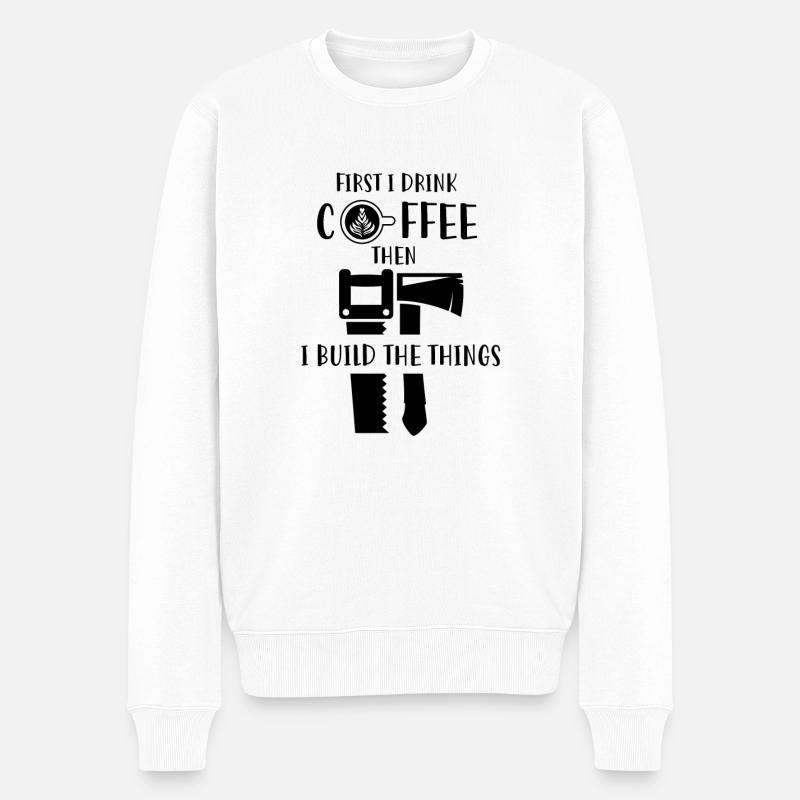 Charpentier café charpentier - Pull Premium bio Homme - blanc