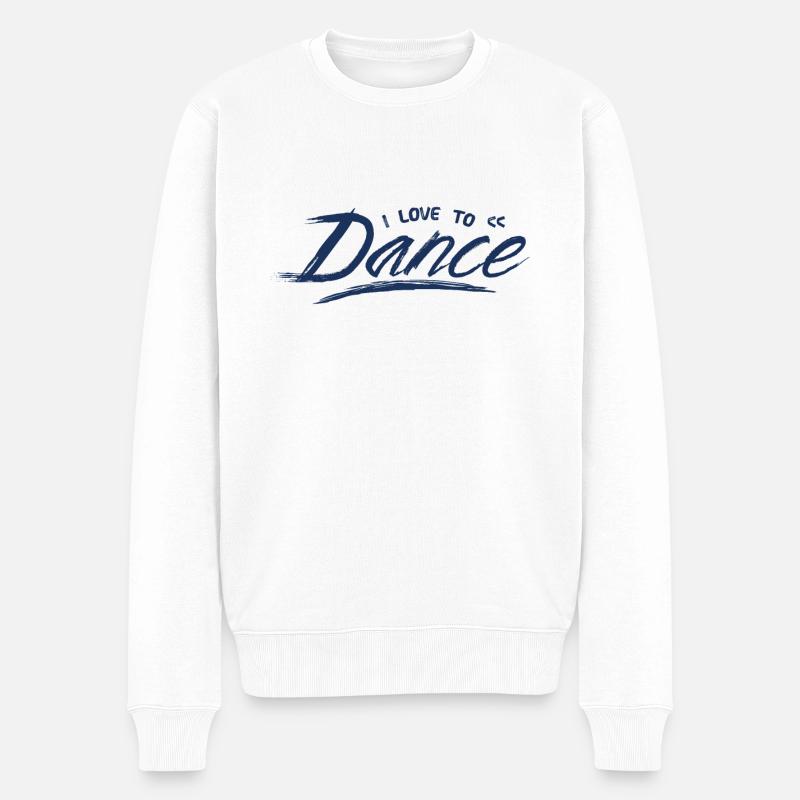 Tanz - Männer Premium Bio Pullover - Weiß