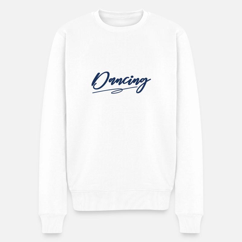 Tänzerin - Männer Premium Bio Pullover - Weiß