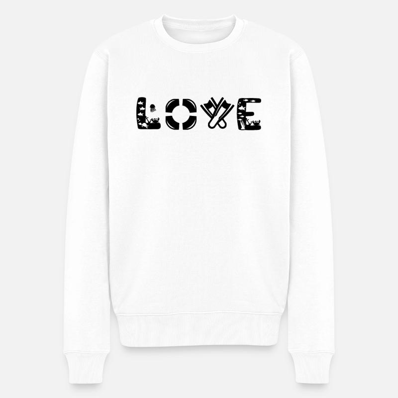 L'amour de la plongée - Pull Premium bio Homme - blanc