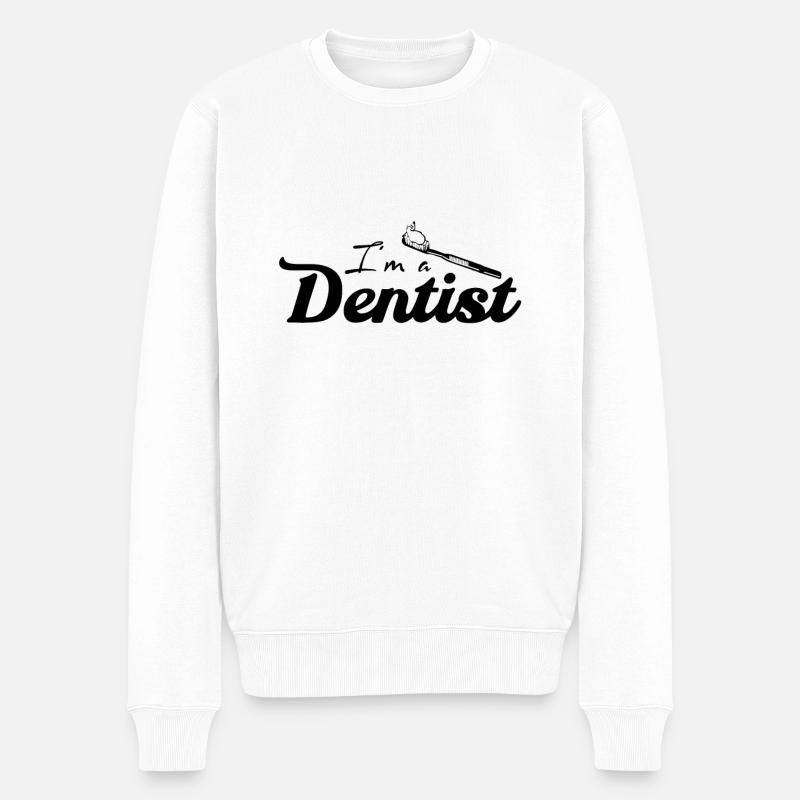 Zahnarzt - Männer Premium Bio Pullover - Weiß
