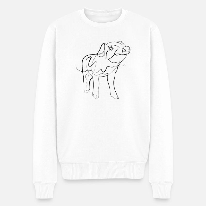 old 8mba1 - Männer Premium Bio Pullover - Weiß