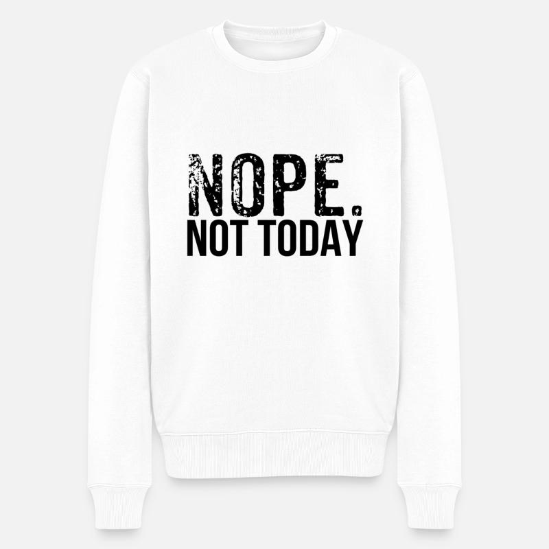 Nope - Men's Premium Organic Jumper - white