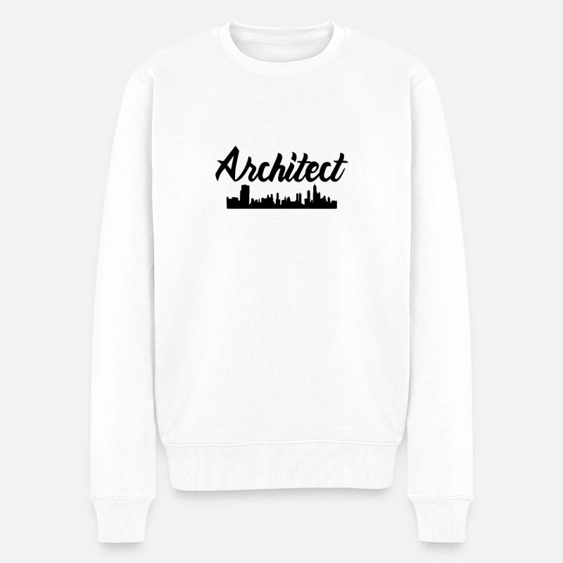Architektur - Männer Premium Bio Pullover - Weiß