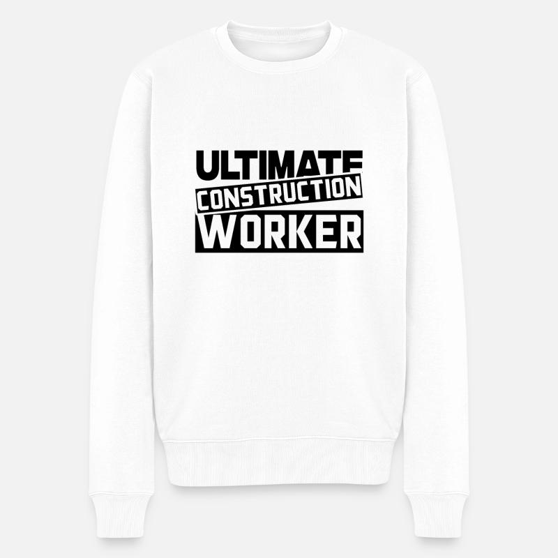 Bauarbeiter - Männer Premium Bio Pullover - Weiß