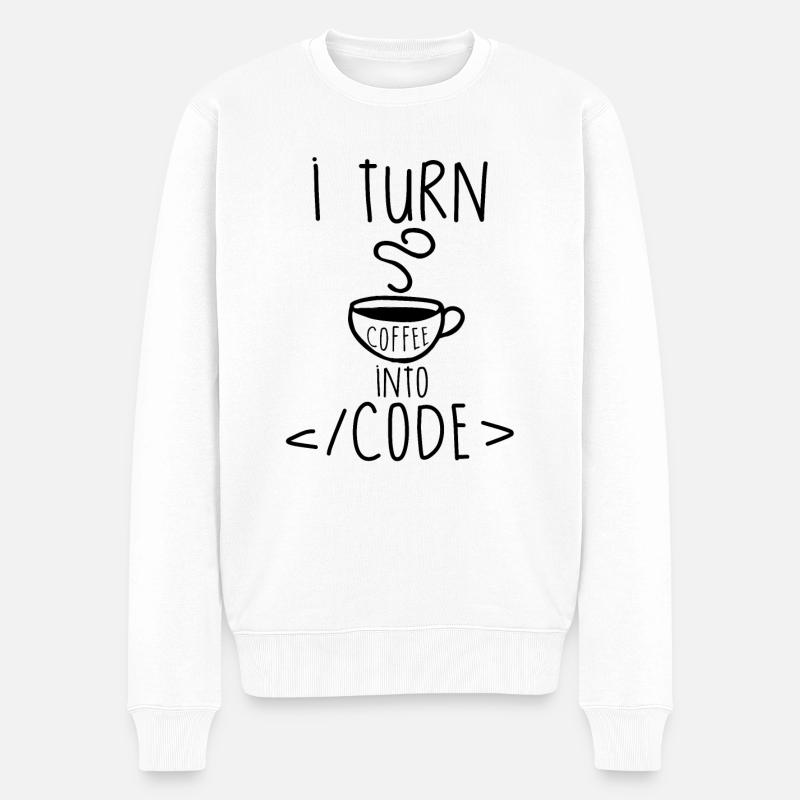 programmeur - Pull Premium bio Homme - blanc
