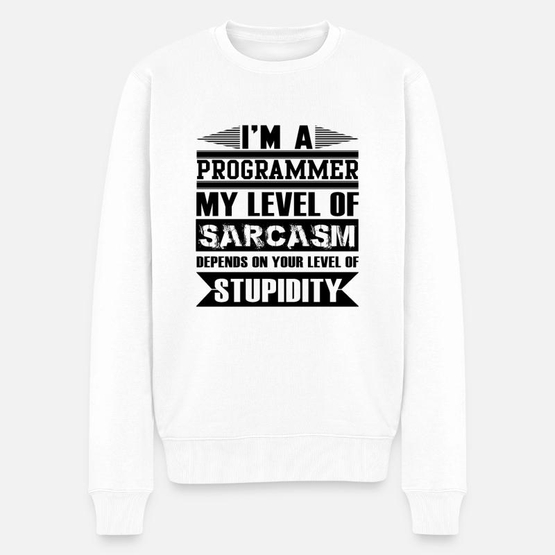 Programmierer - Männer Premium Bio Pullover - Weiß