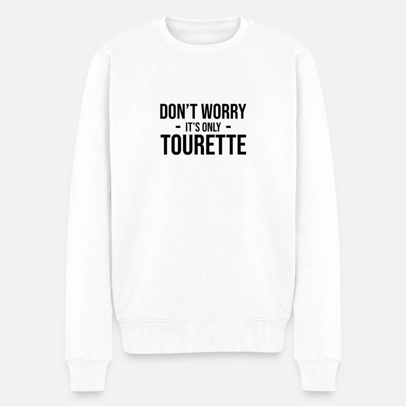 Tourette - Männer Premium Bio Pullover - Weiß