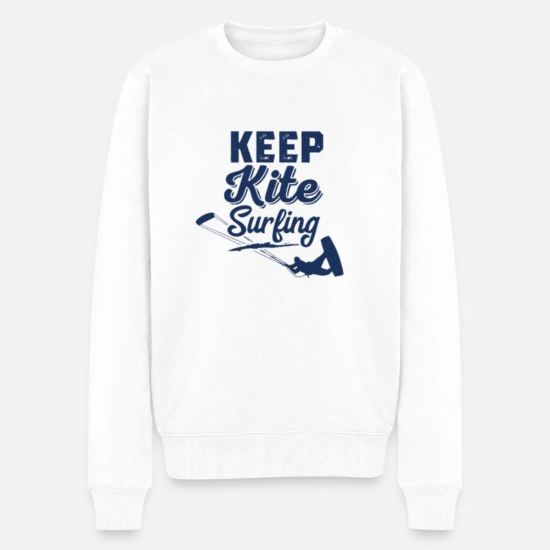 Kitesurfer Kitesurfer Kitesurfer Kitesurfer - Pull Premium bio Homme - blanc