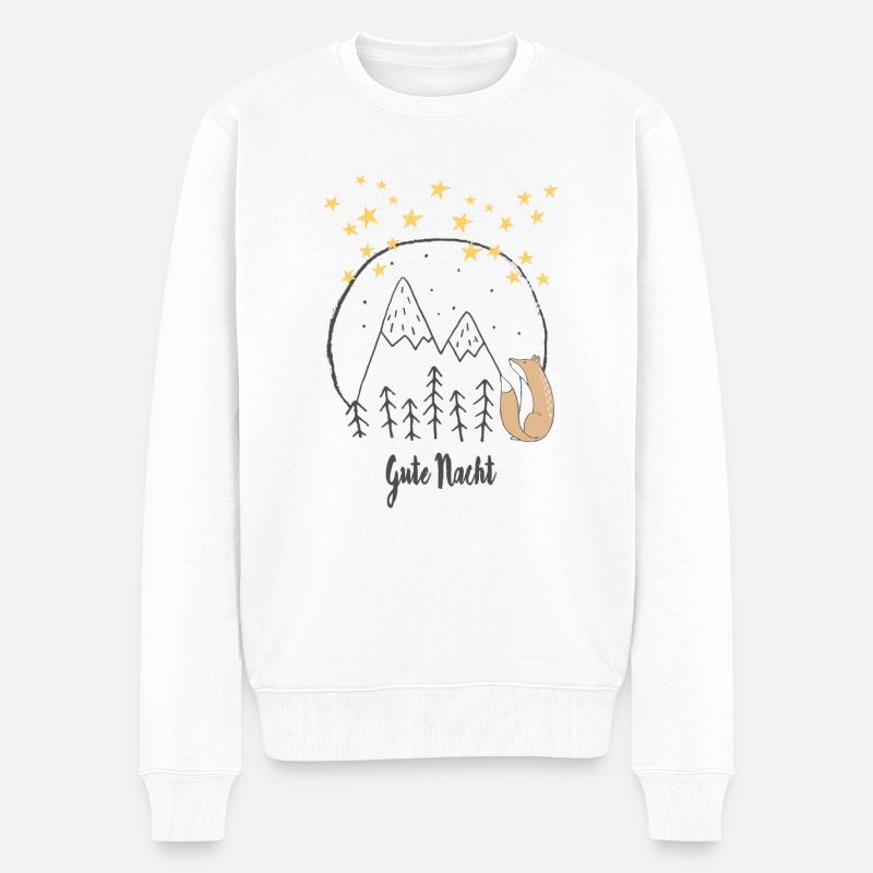 Gute Nacht - Männer Premium Bio Pullover - Weiß