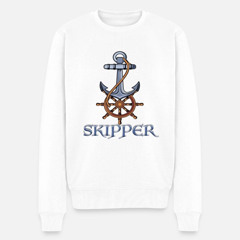 skipper - Pull Premium bio Homme - blanc