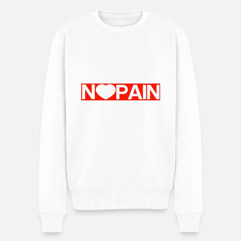Pas de douleur - Pull Premium bio Homme - blanc