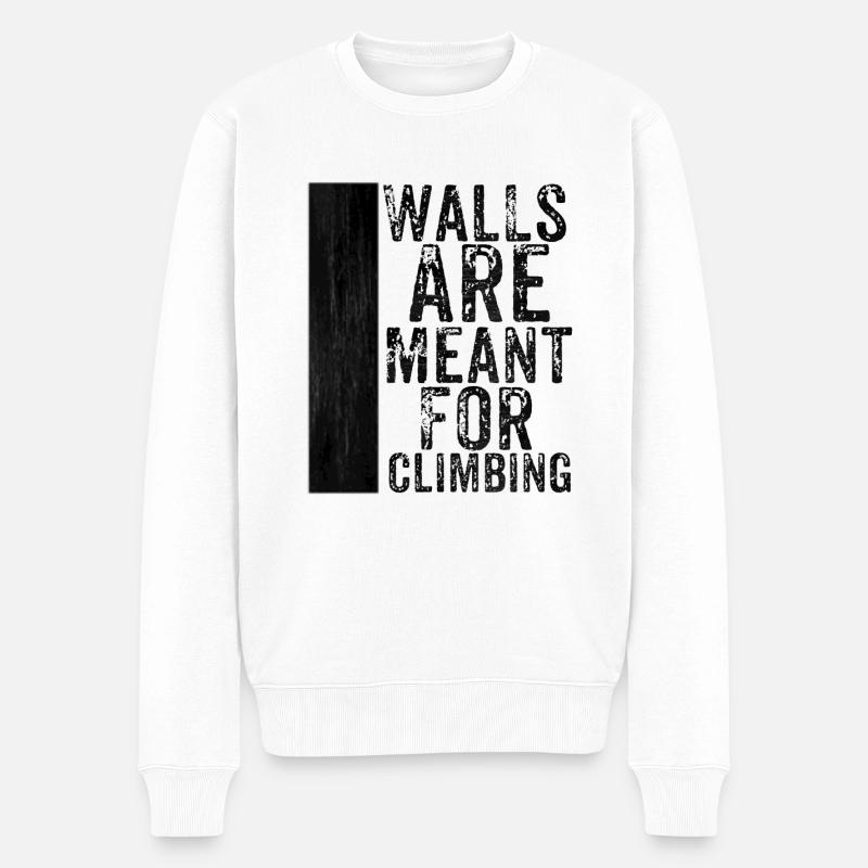 Klettern - Männer Premium Bio Pullover - Weiß
