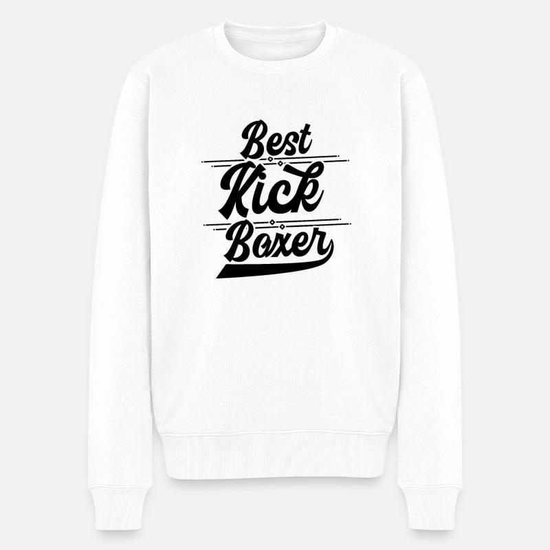 Kickboxer - Männer Premium Bio Pullover - Weiß