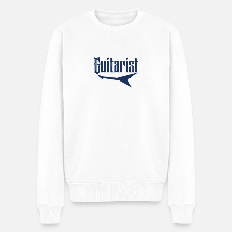 Guitare électrique - Pull Premium bio Homme - blanc
