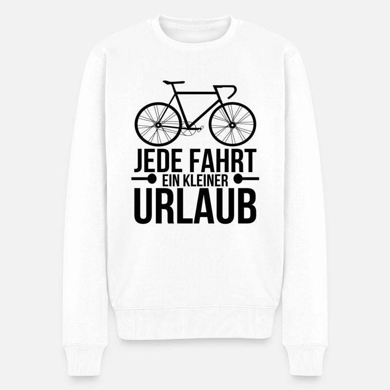 Radsport - Männer Premium Bio Pullover - Weiß