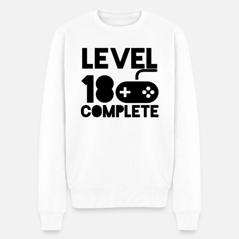 18. Geburtstag - Männer Premium Bio Pullover - Weiß