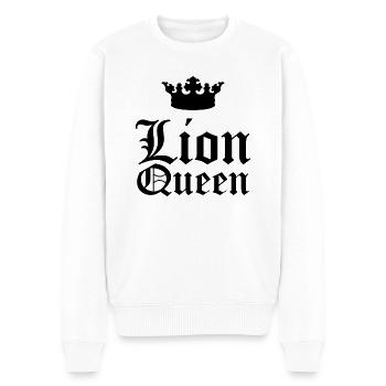 Lion Queen - Men's Premium Organic Jumper - white - Front - Thijin (182cm)
