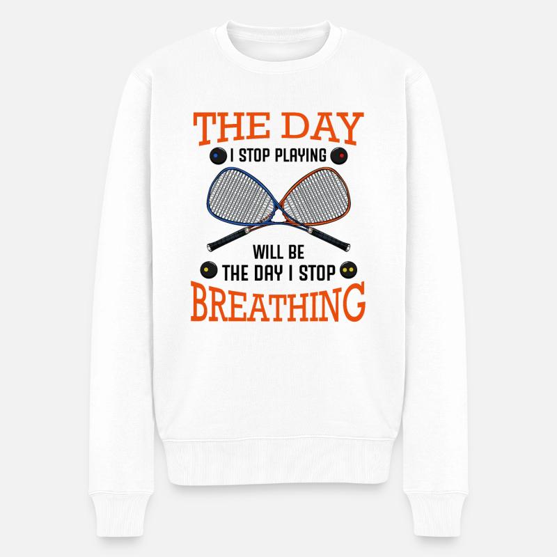 Squash - Männer Premium Bio Pullover - Weiß