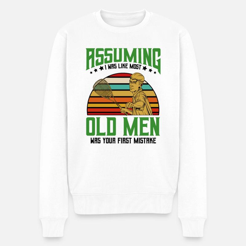 Squash - Männer Premium Bio Pullover - Weiß