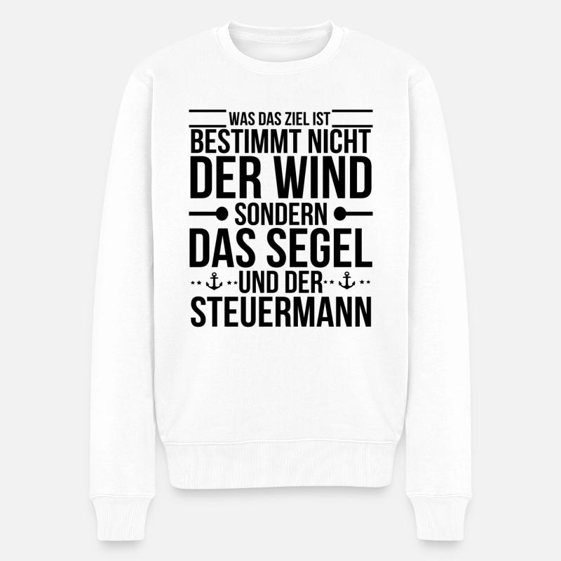 navigation à voile - Pull Premium bio Homme - blanc