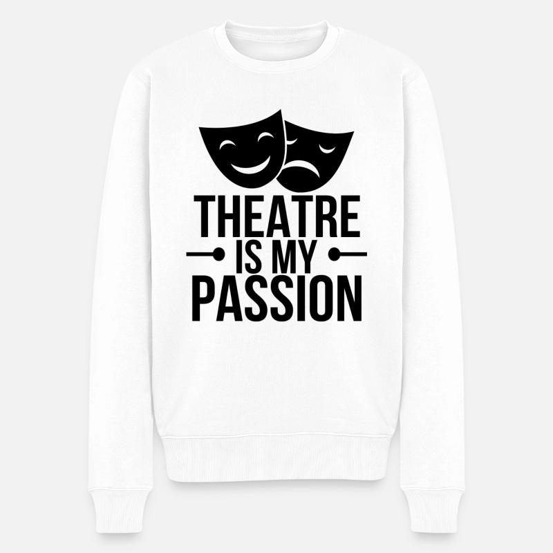 théâtre - Pull Premium bio Homme - blanc