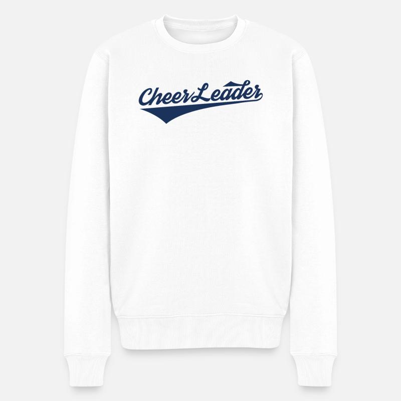 Cheerleading - Pull Premium bio Homme - blanc