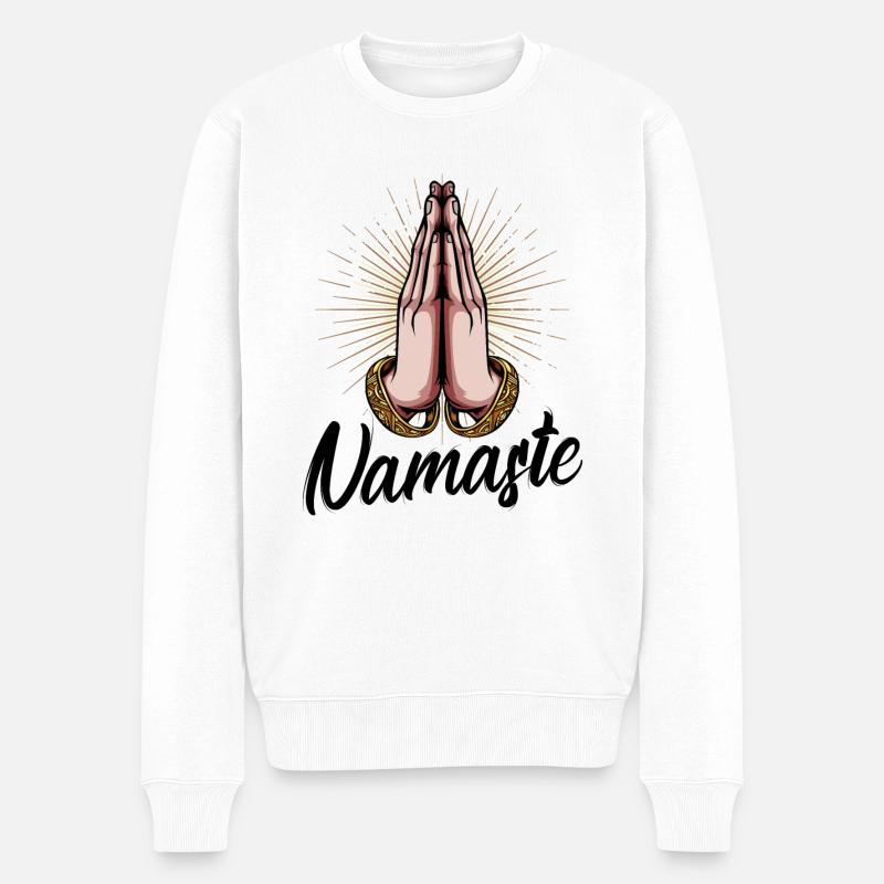 yoga - Pull Premium bio Homme - blanc