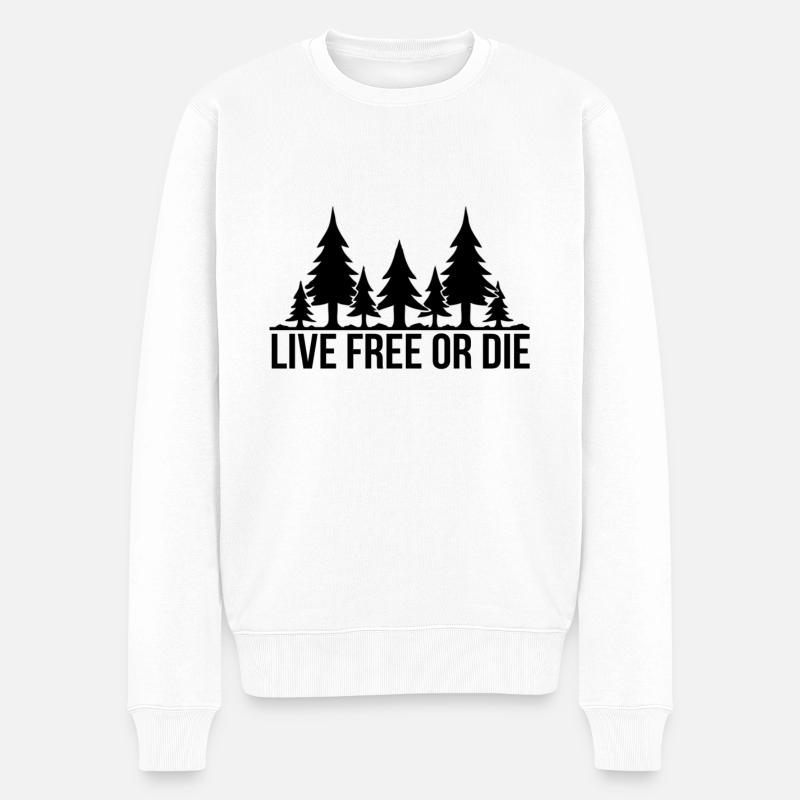 Naturliebhaber - Männer Premium Bio Pullover - Weiß