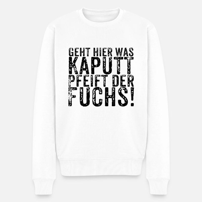 Pfeift der Fuchs - Männer Premium Bio Pullover - Weiß