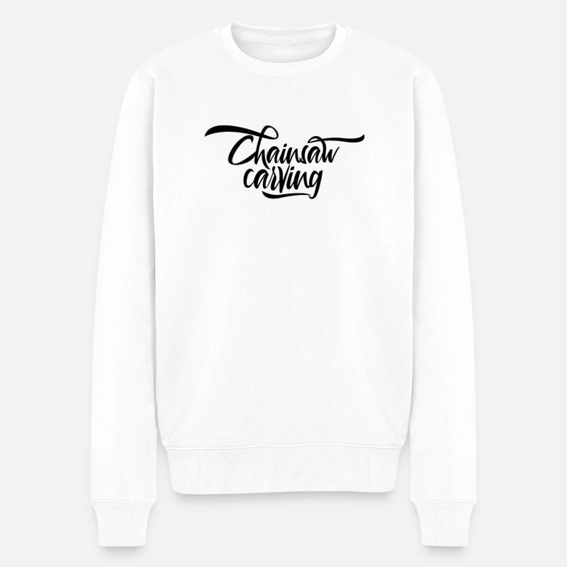 Sculpture à la tronçonneuse - Pull Premium bio Homme - blanc