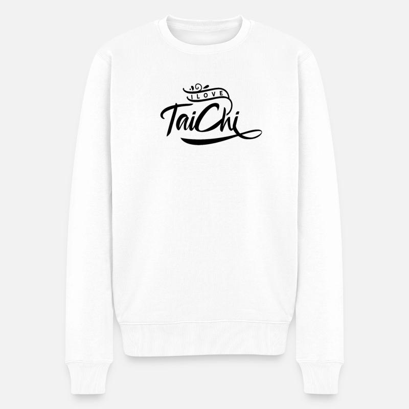Taiji - Männer Premium Bio Pullover - Weiß
