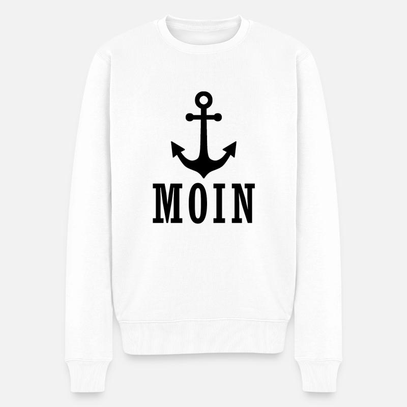 Anker Moin | Yolo-Artwork - Männer Premium Bio Pullover - Weiß