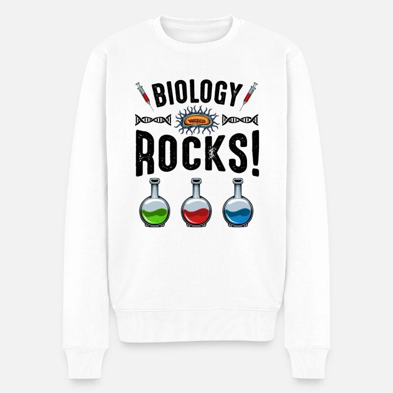 Biologe - Männer Premium Bio Pullover - Weiß