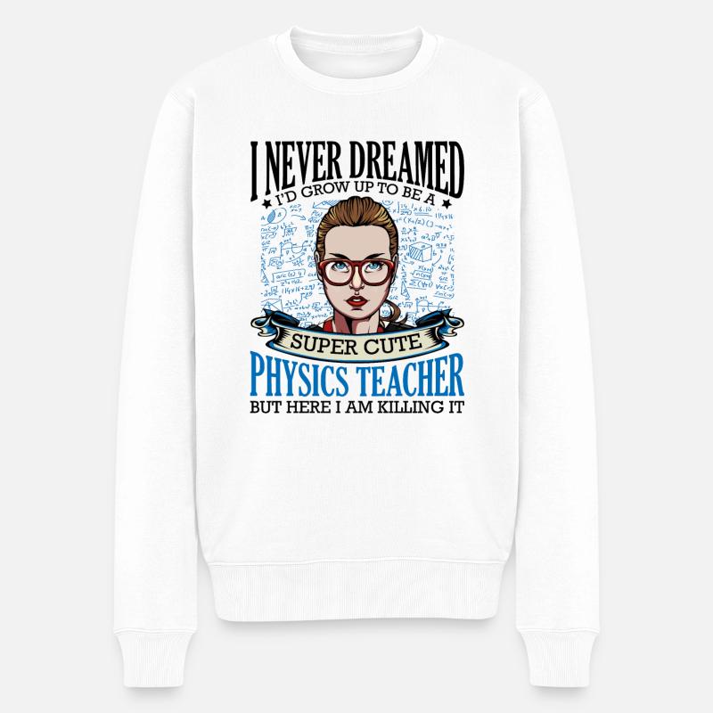 physicien - Pull Premium bio Homme - blanc