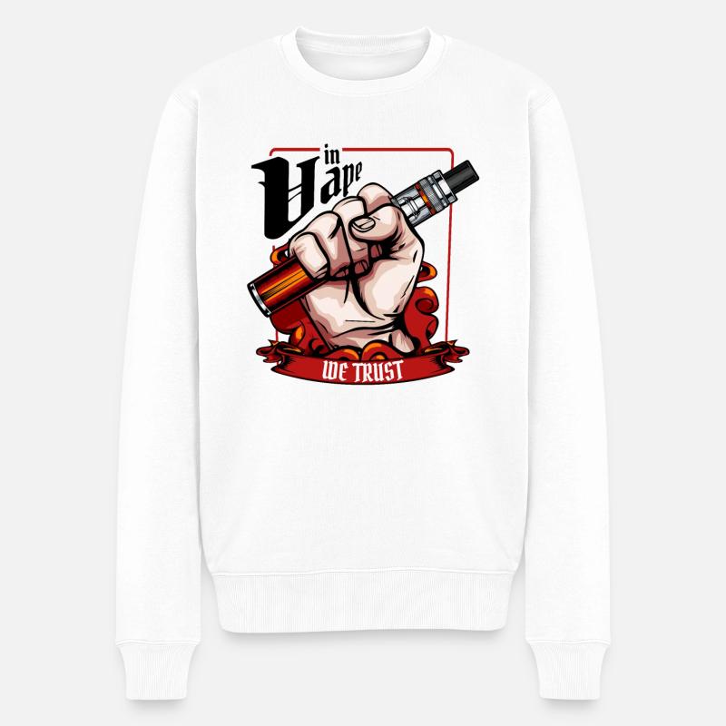 Vape - Männer Premium Bio Pullover - Weiß