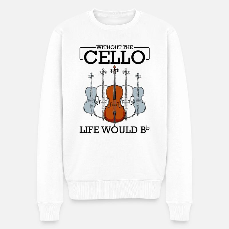 Cello - Männer Premium Bio Pullover - Weiß
