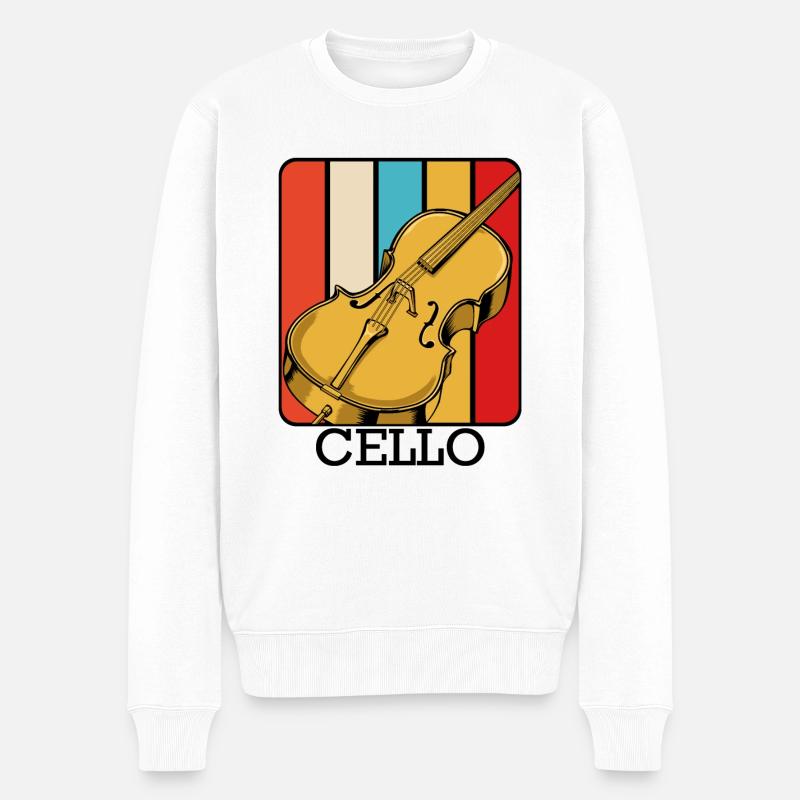 Cello - Männer Premium Bio Pullover - Weiß