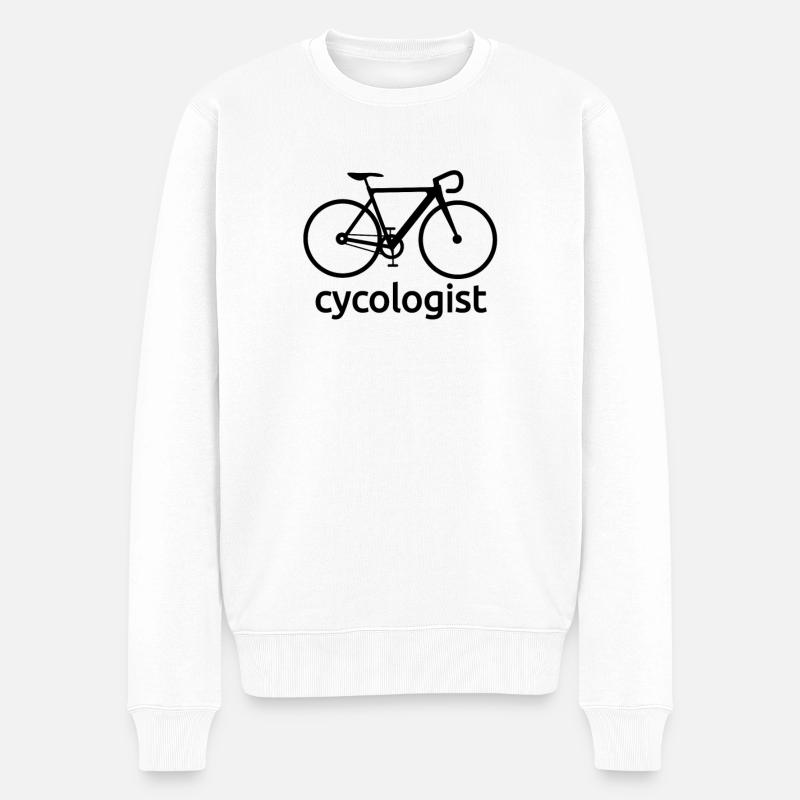 Cycologist - Rennrad, Radfahren, Fahrrad - Männer Premium Bio Pullover - Weiß
