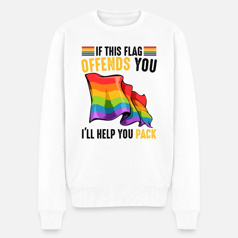 LGBT - Pull Premium bio Homme - blanc