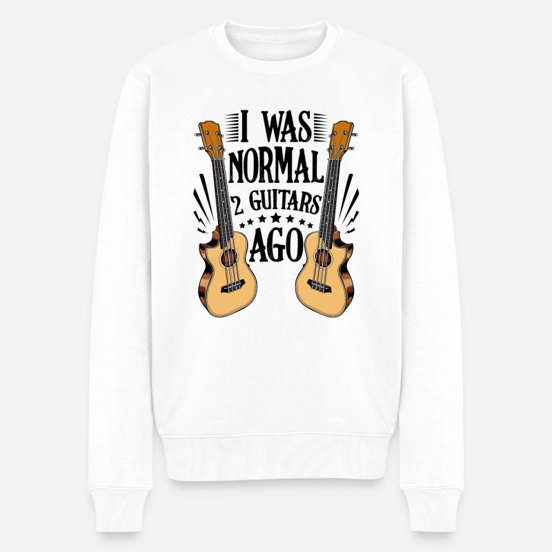 guitare - Pull Premium bio Homme - blanc