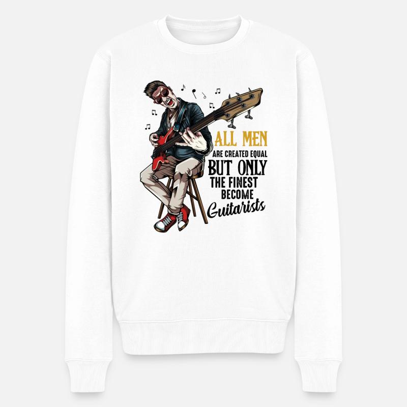 guitare - Pull Premium bio Homme - blanc
