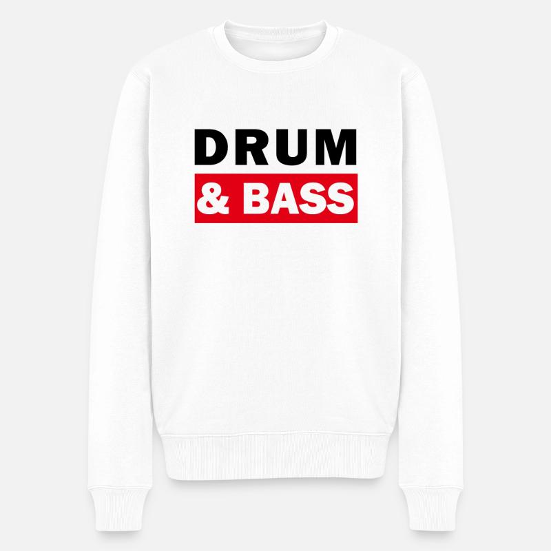DbB Drum And Bass - Männer Premium Bio Pullover - Weiß