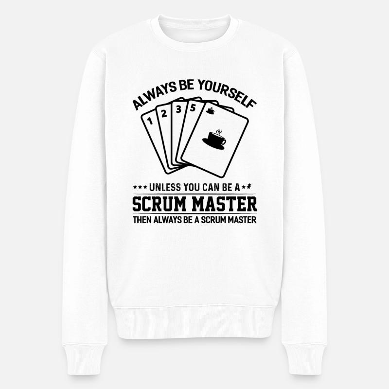 Scrum Master Agile Software Development - Men's Premium Organic Jumper - white