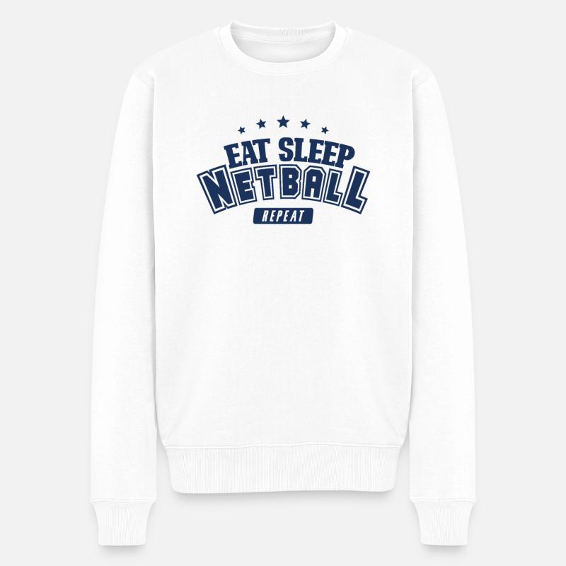 Netzball - Männer Premium Bio Pullover - Weiß