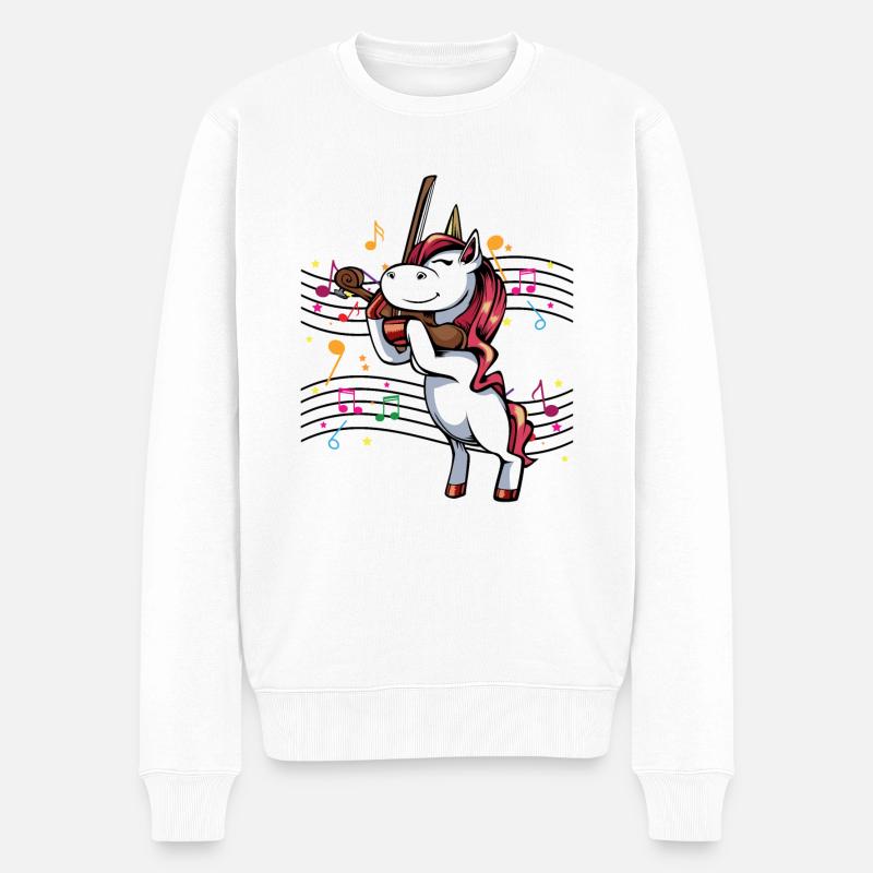Licorne - Pull Premium bio Homme - blanc