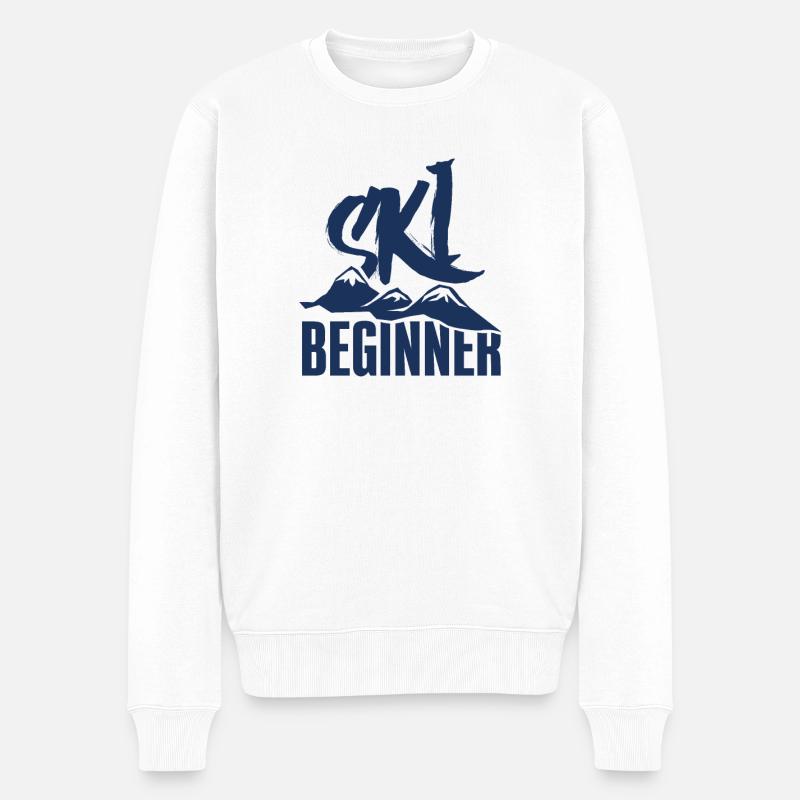 Cours de ski pour débutants - Pull Premium bio Homme - blanc