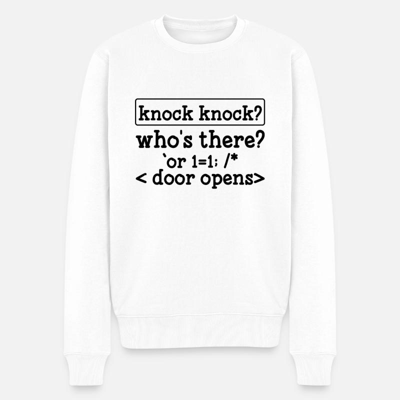 Programmeur d’humour hacker drôle - Pull Premium bio Homme - blanc