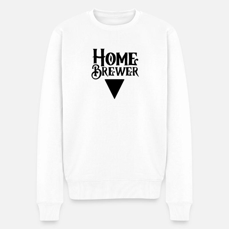 Brasser de la bière - Pull Premium bio Homme - blanc